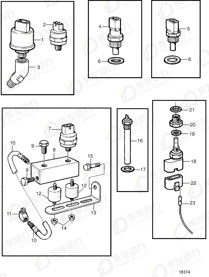 volvo penta Adapter 863312 Drawing volvo penta Adapter 863312 Drawing